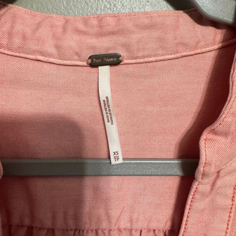 Free People Agnes Denim Mini Dress pink size XS - Picture 4 of 7